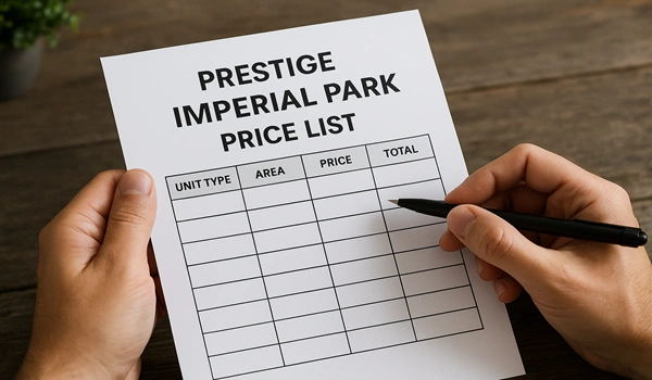 Prestige Imperial Park Price List
